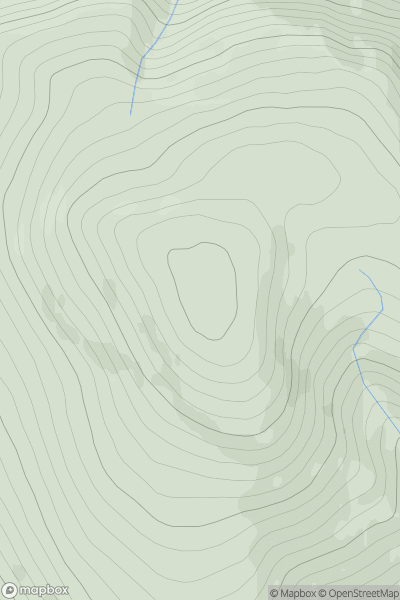 Thumbnail image for Meall Buidhe [Loch Rannoch to Glen Lyon] [NN426449] showing contour plot for surrounding peak